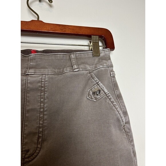 Spanx Stretch Wide Leg Cropped Twill Pant Tan Size Small Tall - Picture 5 of 10